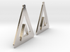 Triangle Earring Pair Model O Solid 3d printed 