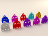 Pac Man Ghost 8-bit Earring 2 (looks left) 3d printed 