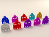 Pac Man Ghost 8-bit Earring 2 (looks left | moving 3d printed 