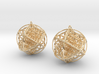 Ball Of Life Earrings 1.5" 3d printed 