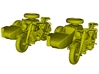 1/100 scale WWII Wehrmacht R75 motorcycles x 2 3d printed 