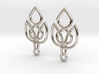 Celtic Knot Leaf Earrings 3d printed 