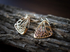 Butterfly Earrings (S)  3d printed Material: Raw Bronze