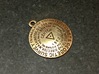 Center of the Nation Benchmar Keychain 3d printed Raw Bronze with added patina and light polishing