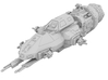 1:500 Rocinante - The Expanse [+ Guns] 3d printed 