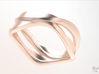 Full Dual Ring 3d printed Rose Gold