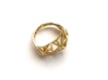 Brass Slim Triangulated Ring 3d printed 