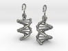 DNA Earrings (One Piece) 3d printed 