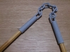 Nunchaku Pen Cap(two linked fighting sticks) 3d printed Alumide