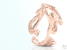 Calla Lilies Ring 3d printed Rose Gold