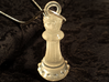 Chess Queen Pendant 3d printed Queen in Frosted Clear Acrylic