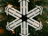Sled Snowflake Ornament 3d printed 