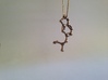 MDMA Molecule Keychain 3d printed MDMA molecule necklace printed in stainless steel.