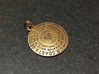 Triangulation Station Keychain Position 3 3d printed Raw bronze with custom text and patina. 