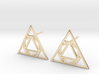 Triangle Stud Earrings 3d printed 