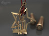 Viva Revolution - original pendant Pin  badge 3d printed Viva_Cuba_badge gold