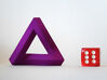Impossible Triangle 3d printed Violet Purple Strong & Flexible
