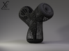 Triple Klein Bottle variation b. 3d printed Cycle render (black, strong and flexible).