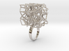 Voronoi Cube Ring (size 5) 3d printed 