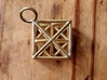 Metatron's Cube with ring 3d printed Polished Brass