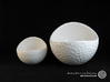 Porcelain Plant-pot in Golfball-Look (XL, round) 3d printed Gloss White - Size small and XL
