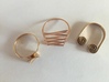 Meet: Intersecting Planes Ring 3d printed Projective Plane Ring in Rose Gold in Center Top View