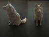 Dog Figurine - Sitting Finnish Spitz (hollow) 3d printed Alumide print - Photograph