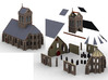 HORelM0132 - Gothic modular church 3d printed 