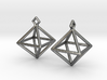 Diamond Earrings #S 3d printed 