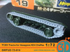 T72E1 tracks for Hasegawa M24 Chaffee 1/72 scale S 3d printed FUD test print painted grey, hasegawa M24 not included