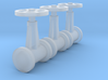 'N Scale' - (3) 20" Diameter Valves 3d printed 