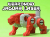 Jaguar Laser Transforming Weaponoid Kit (5mm) 3d printed White strong and flexible print, hand painted.