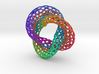 The other Klein bottle (color, triple twist) 3d printed 