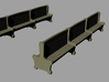 Bench type A - H0 ( 1:87 scale )10 Pcs set  3d printed 