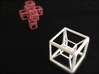 SCULPTURE: HyperCube Base for 48mm 3d-Cross 3d printed HyperCube Base (36 mm).  The "Cross 48 mm" fits in the Base.