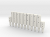 BP2-11, Round Cable Barrier Posts, 11 pcs 3d printed 