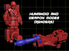 Rocket Jump Transforming Weaponoid Kit (5mm) 3d printed Render of figure in both modes.