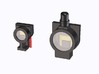 N Seinlampen NS voor SMD LEDs (2 groot + 4 middel) 3d printed 3D render van de 2 typen lantaarns met 0402 SMD LEDs