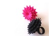 Big Bloom Ring Size 8 3d printed Hot Pink and Black 