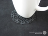 Drink coaster - Voronoi #9 (8 cm, thin) 3d printed Drink coaster - Voronoi #9 (8 cm, thin, black)
