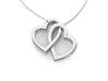 One Love Pendant 3d printed Silver Heart Pendant