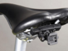 Cateye to Garmin style mount 3d printed Image of the Cateye seat rail mount fitted to a bike