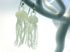 Sea Nettle Jellyfish Earrings 3d printed Sea nettle earrings in Frosted Ultra Detail