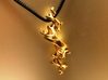 Julia Pendant 3d printed Gold Plated 