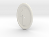 Oval Imitation Whistle-hole Number 1 Button 3d printed 