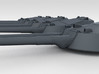 1/700 RN WW1 13.5" MKV Guns x5 HMS Iron Duke 3d printed 3d render showing turret detail