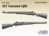 1/25 M1 Garand Rifle (4 set) 3d printed 