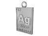 Silver Periodic Table Pendant 3d printed CGI Rendering of The Silver Pendant