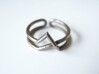Continuous Geometric Ring  3d printed Stainless steel