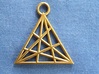 Triangle 3d printed In raw bronze